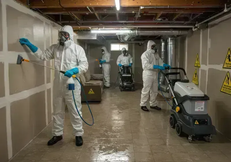 Basement Moisture Removal and Structural Drying process in Madison County, IA